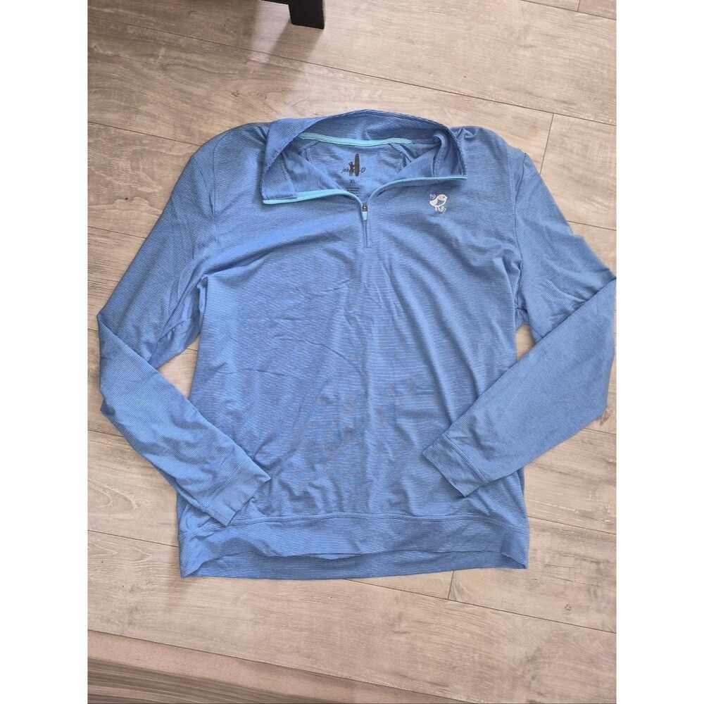 Johnnie-o Men's Blue and White Hoodie